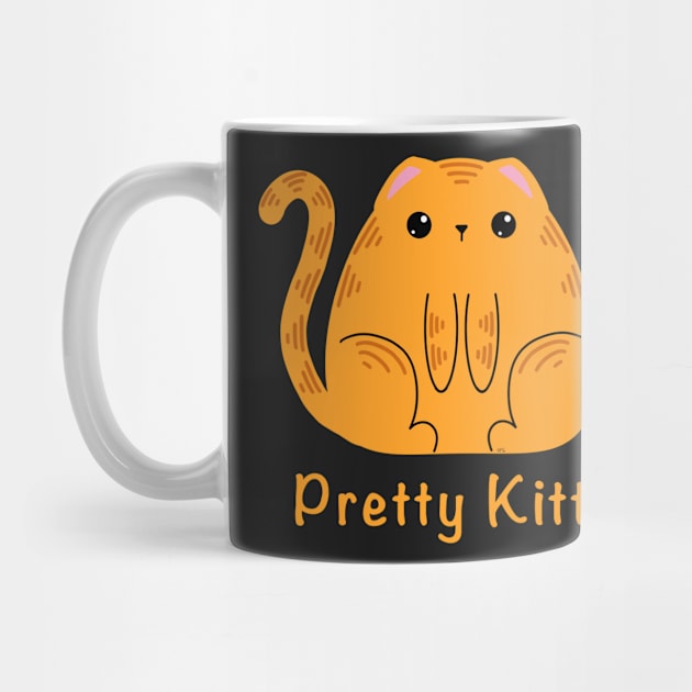 Pretty Kitty - cute orange cat, kawaii cat, cute kitten, kawaii kitten, by Catphonesoup